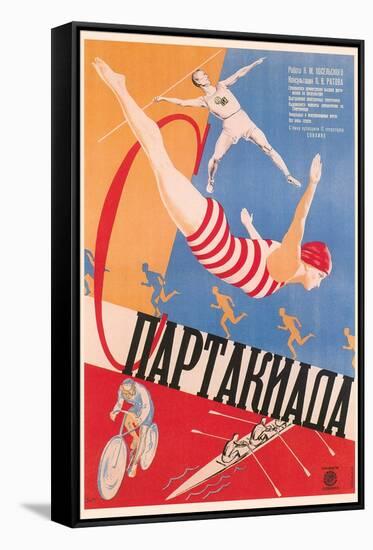 Russian Athletes Film Poster-null-Framed Stretched Canvas