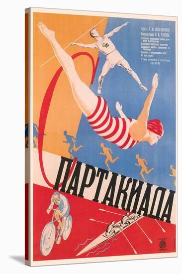 Russian Athletes Film Poster-null-Stretched Canvas