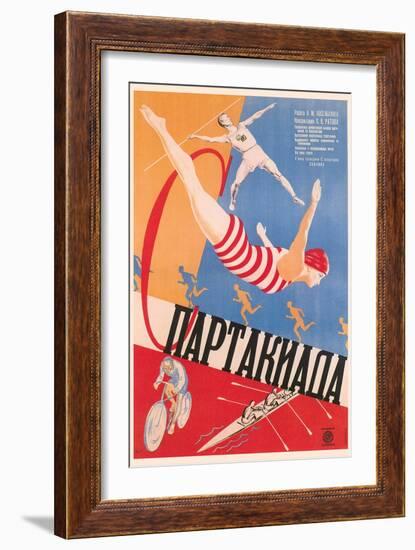 Russian Athletes Film Poster-null-Framed Art Print