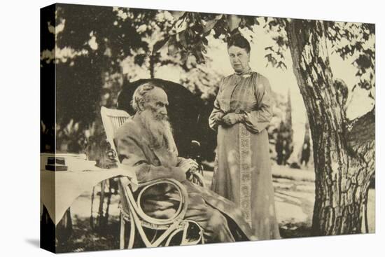 Russian Author Leo Tolstoy and His Wife Sophia by the Black Sea, Crimea, Russia, 1902-Sophia Tolstaya-Stretched Canvas