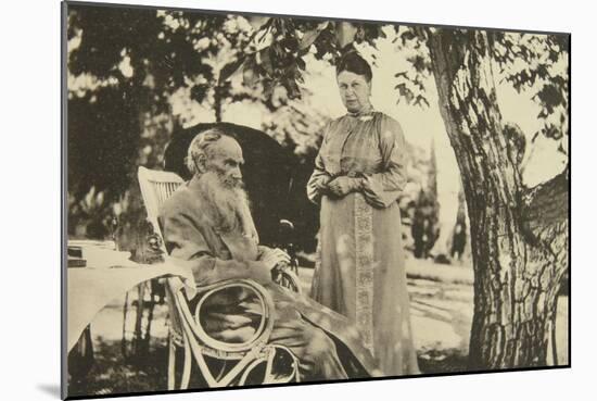 Russian Author Leo Tolstoy and His Wife Sophia by the Black Sea, Crimea, Russia, 1902-Sophia Tolstaya-Mounted Giclee Print