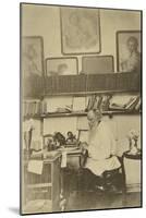 Russian Author Leo Tolstoy at Work, 1890s-Sophia Tolstaya-Mounted Giclee Print