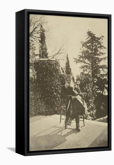 Russian Author Leo Tolstoy, Gaspra, Crimea, Russia, 1902-Sophia Tolstaya-Framed Stretched Canvas
