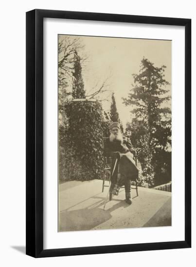 Russian Author Leo Tolstoy, Gaspra, Crimea, Russia, 1902-Sophia Tolstaya-Framed Giclee Print