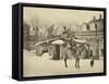 Russian Author Leo Tolstoy on Horseback, Moscow, Russia, 1900s-Sophia Tolstaya-Framed Stretched Canvas