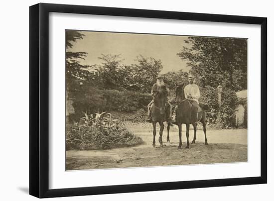 Russian Author Leo Tolstoy Riding in Yasnaya Polyana, Near Tula, Russia, 1900-Sophia Tolstaya-Framed Giclee Print