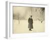 Russian Author Leo Tolstoy Taking a Winter Walk, 1900s-Sophia Tolstaya-Framed Giclee Print