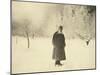 Russian Author Leo Tolstoy Taking a Winter Walk, 1900s-Sophia Tolstaya-Mounted Giclee Print