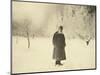 Russian Author Leo Tolstoy Taking a Winter Walk, 1900s-Sophia Tolstaya-Mounted Giclee Print