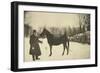 Russian Author Leo Tolstoy with a Horse, Yasnaya Polyana, Near Tula, Russia, 1905-Sophia Tolstaya-Framed Giclee Print