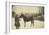 Russian Author Leo Tolstoy with a Horse, Yasnaya Polyana, Near Tula, Russia, 1905-Sophia Tolstaya-Framed Giclee Print