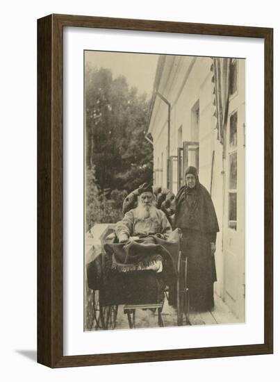 Russian Author Leo Tolstoy with His Sister Maria Nikolaevna, Russia, 1900s-Sophia Tolstaya-Framed Giclee Print