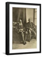 Russian Author Leo Tolstoy with His Son Leo, Russia, 1899-Sophia Tolstaya-Framed Giclee Print