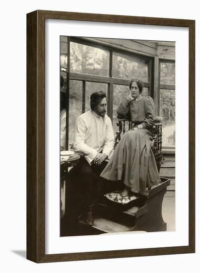 Russian Author Leonid Andreyev with His Wife, Early 20th Century-Karl Karlovich Bulla-Framed Giclee Print