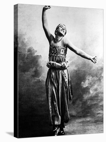 Russian Ballet Dancer Vaslav Nijinsky Photographed in Character for Ballet "Scheherazade"-Emil Otto Hoppé-Stretched Canvas