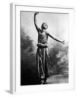 Russian Ballet Dancer Vaslav Nijinsky Photographed in Character for Ballet "Scheherazade"-Emil Otto Hoppé-Framed Premium Photographic Print