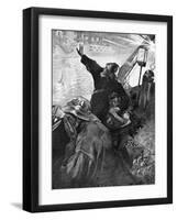 Russian Baltic Fleet Attacking Fishing Boats, Russo-Japanese War, 1904-5-null-Framed Giclee Print