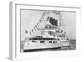 Russian Battleship 'Retvisan, Russo-Japanese War, 1904-5-null-Framed Giclee Print