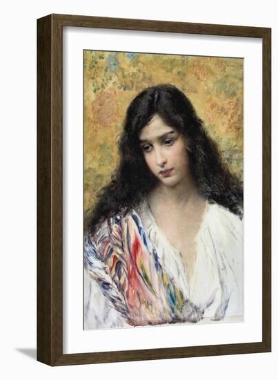 Russian Beauty, 1900s-Konstantin Yegorovich Makovsky-Framed Giclee Print