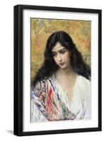 Russian Beauty, 1900s-Konstantin Yegorovich Makovsky-Framed Giclee Print