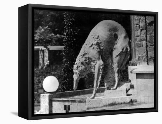 Russian Borzoi Statue-null-Framed Stretched Canvas