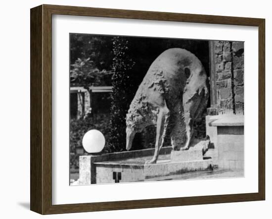 Russian Borzoi Statue-null-Framed Photographic Print