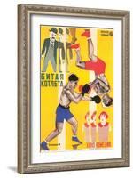 Russian Boxing Film Poster-null-Framed Art Print