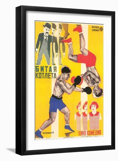 Russian Boxing Film Poster-null-Framed Art Print