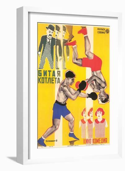 Russian Boxing Film Poster-null-Framed Art Print