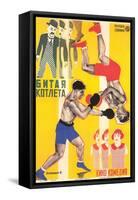 Russian Boxing Film Poster-null-Framed Stretched Canvas