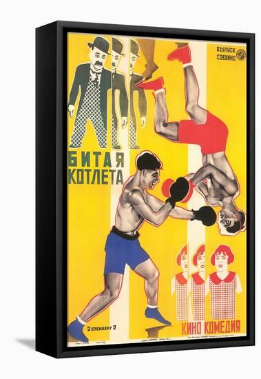 Russian Boxing Film Poster-null-Framed Stretched Canvas