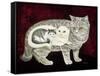 Russian Cat-Ditz-Framed Stretched Canvas