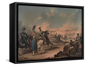 Russian Cavalry Attacking French Infantry at Borodino, 1812-Denis Dighton-Framed Stretched Canvas