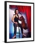 Russian Cellist Nina Kotova in Casual Full Length Portrait with Her Cello-Ted Thai-Framed Premium Photographic Print