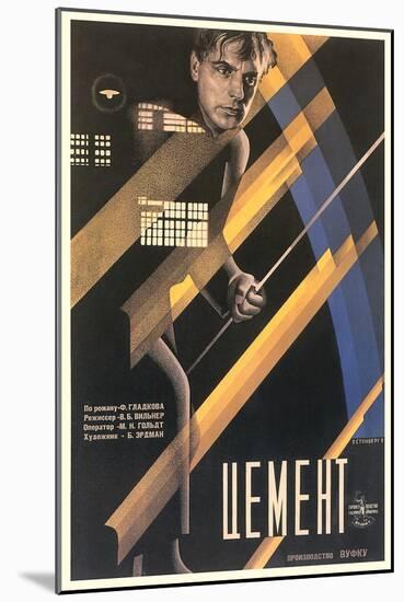 Russian Cement Film Poster-null-Mounted Art Print