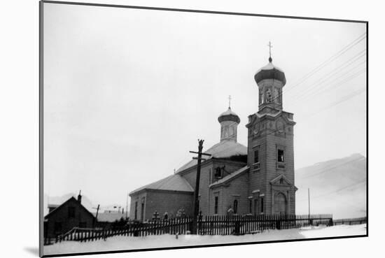 Russian Church in Unalaska, Alaska Photograph - Unalaska, AK-Lantern Press-Mounted Art Print