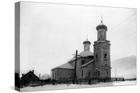 Russian Church in Unalaska, Alaska Photograph - Unalaska, AK-Lantern Press-Stretched Canvas