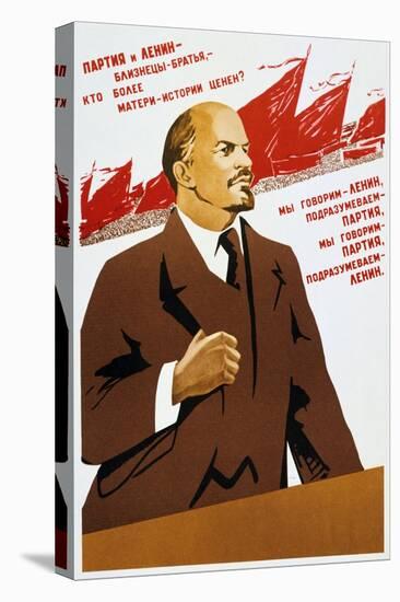 Russian Communist Party Poster, 1940-null-Stretched Canvas