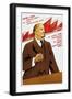 Russian Communist Party Poster, 1940-null-Framed Giclee Print