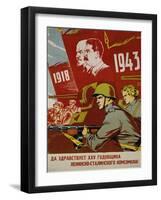 Russian Communist Poster, 1943-null-Framed Giclee Print