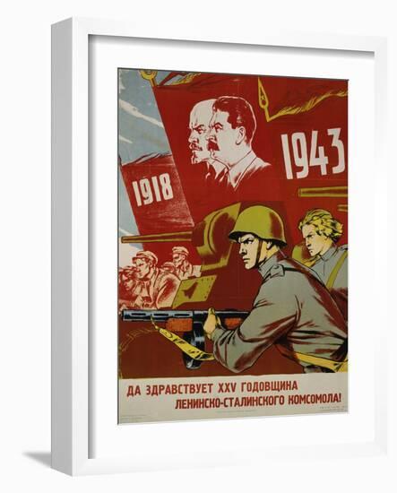 Russian Communist Poster, 1943-null-Framed Giclee Print