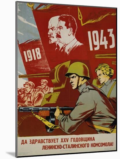 Russian Communist Poster, 1943-null-Mounted Giclee Print