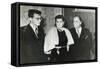 Russian Composer Dmitri Shostakovich, Singer Maria Maksakova and Writer Aleksey Tolstoy, 1943-null-Framed Stretched Canvas