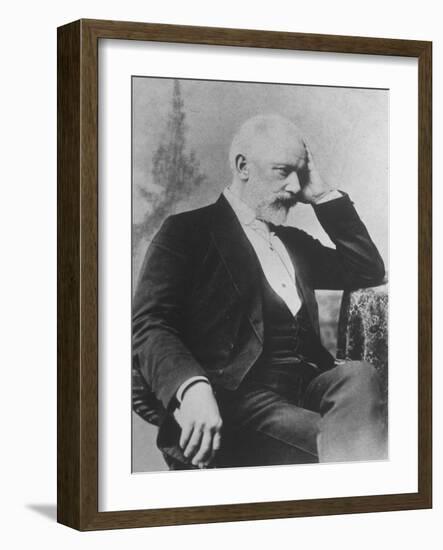 Russian Composer Peter Ilyich Tchaikovsky, 1840-1893-null-Framed Photographic Print