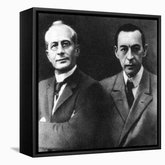 Russian Conductor Alexander Siloti and Composer Sergei Rachmaninov, Early 20th Century-null-Framed Stretched Canvas