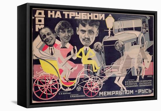 Russian Constructivist Film Poster, C.1928-null-Framed Stretched Canvas