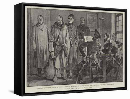 Russian Convict Prisoners in Siberia-Julius Mandes Price-Framed Stretched Canvas