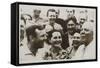 Russian Cosmonaut Yuri Gagarin with His Wife, 1962-null-Framed Stretched Canvas