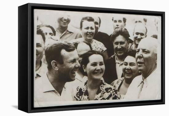 Russian Cosmonaut Yuri Gagarin with His Wife, 1962-null-Framed Stretched Canvas