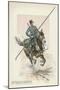 Russian Cossack of the Imperial Guard on Horseback with Lance-L. Vallet-Mounted Art Print